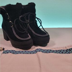 Tory Burch Pony Hair and Fur Booties